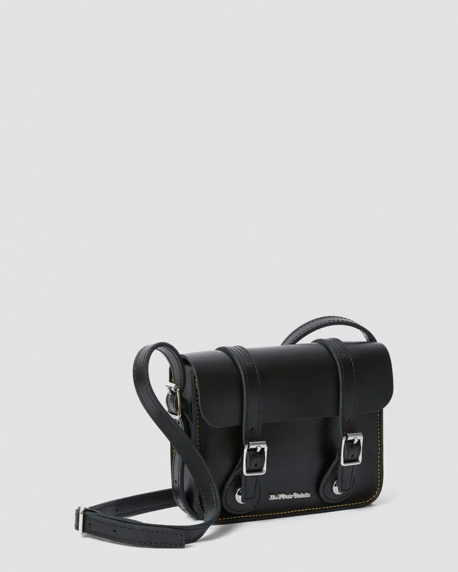 Dr. Martens Accessories|Bags*7 Inch Leather Crossbody Bag in Black Black — Smooth Leather