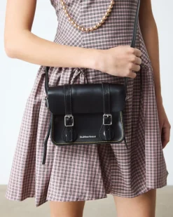 Dr. Martens Accessories|Bags*7 Inch Leather Crossbody Bag in Black Black — Smooth Leather