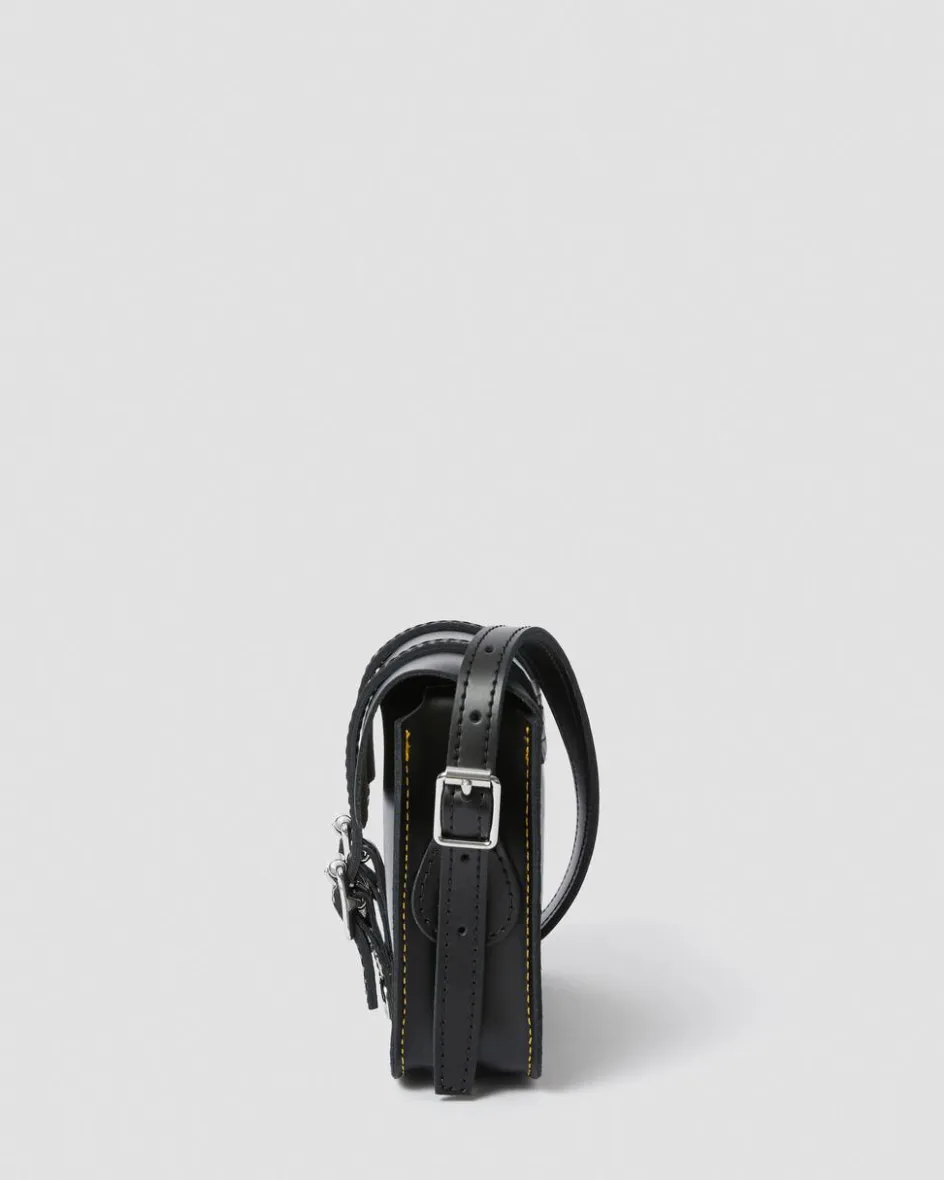 Dr. Martens Accessories|Bags*7 Inch Leather Crossbody Bag in Black Black — Smooth Leather