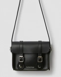 Dr. Martens Accessories|Bags*7 Inch Leather Crossbody Bag in Black Black — Smooth Leather