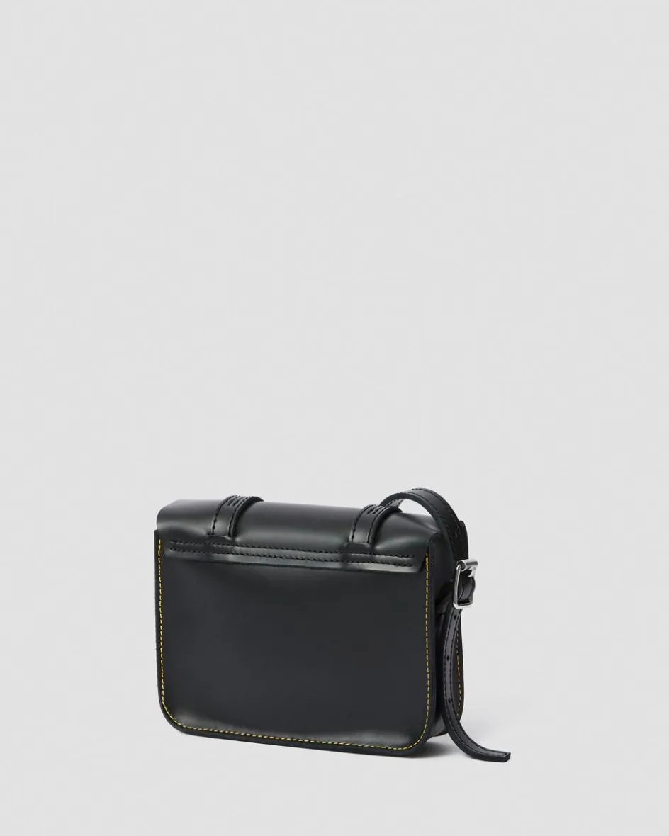 Dr. Martens Accessories|Bags*7 Inch Leather Crossbody Bag in Black Black — Smooth Leather
