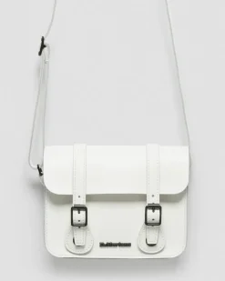 Dr. Martens Last Chance Styles|Last Chance Styles*7 Inch Leather Crossbody Bag in White White — Smooth Leather