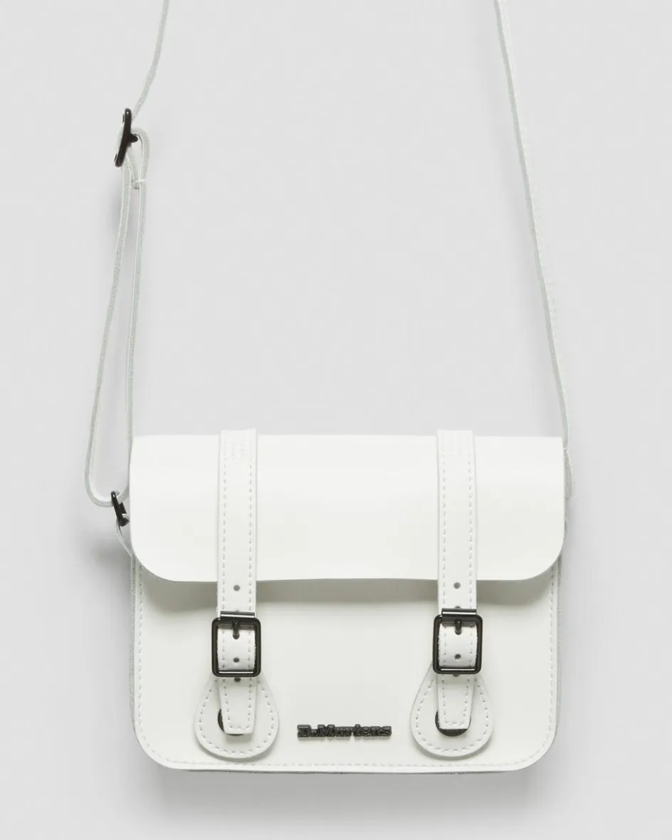 Dr. Martens Last Chance Styles|Last Chance Styles*7 Inch Leather Crossbody Bag in White White — Smooth Leather