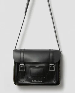 Dr. Martens Accessories|Accessories*11 inch Leather Messenger Bag in Black Black — Kiev & Smooth