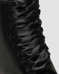 Dr. Martens Accessories|Laces*55 inch Ribbon Shoe Laces (8-10 Eye) in Black Black — Ribbon