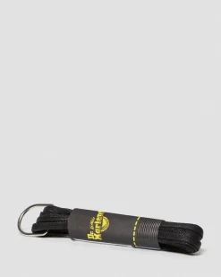 Dr. Martens Accessories|Laces*55 Inch Waxed Flat Shoe Laces (8-10 Eye) in Black Black — Tetoron