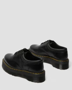Dr. Martens Stand Tall: Platform Shoes|Shoes*8053 Leather Platform Casual Shoes in Black Black — Polished Smooth