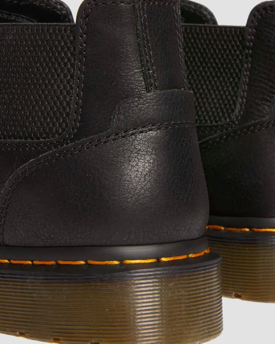 Dr. Martens Last Chance Styles*2976 Lo Rogue Leather Chelsea Boots in Black Black — AR Rogue