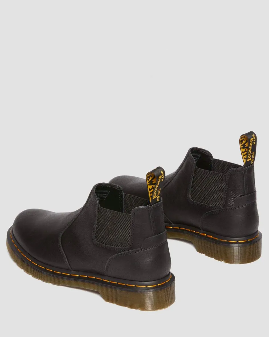 Dr. Martens Last Chance Styles*2976 Lo Rogue Leather Chelsea Boots in Black Black — AR Rogue