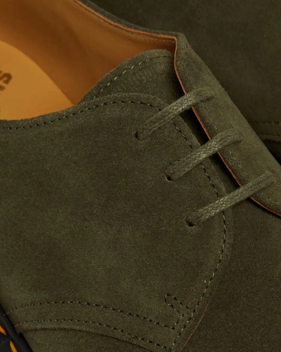 Dr. Martens Last Chance Styles|Last Chance Styles*1461 Made in England Buck Suede Oxford Shoes in Green Green — Buck Suede