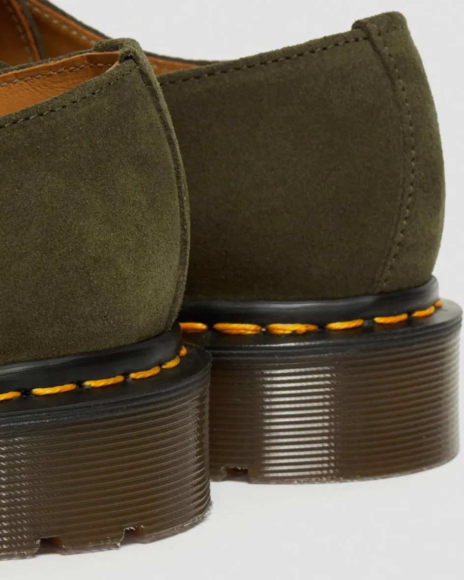 Dr. Martens Last Chance Styles|Last Chance Styles*1461 Made in England Buck Suede Oxford Shoes in Green Green — Buck Suede