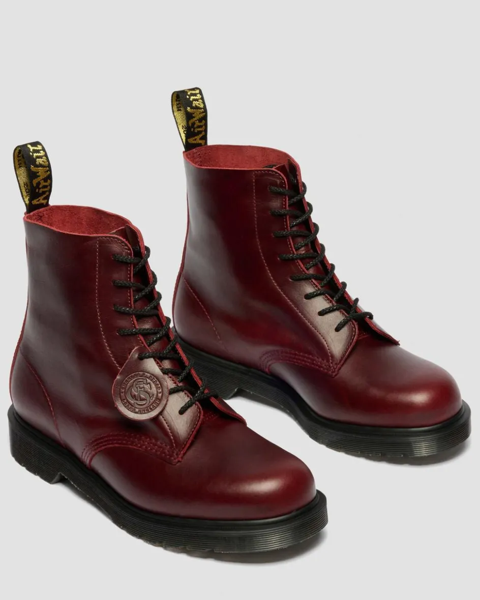 Dr. Martens New And Featured|Boots*1460 Made In England Classic Calf Leather Boots in Burgundy Burgundy — Classic Calf