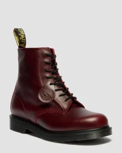 Dr. Martens New And Featured|Boots*1460 Made In England Classic Calf Leather Boots in Burgundy Burgundy — Classic Calf
