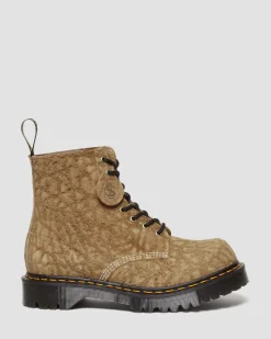 Dr. Martens Last Chance Styles|Last Chance Styles*1460 Made in England Emboss Suede Lace Up Boots in Savannah Tan