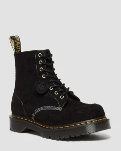 Dr. Martens Last Chance Styles|Last Chance Styles*1460 Made in England Emboss Suede Lace Up Boots in Black