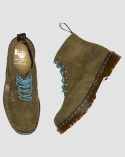 Dr. Martens Last Chance Styles|Last Chance Styles*101 Made in England Hardware Suede Ankle Boots in OLIVE