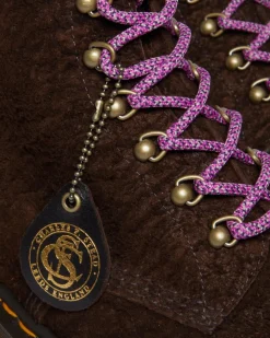 Dr. Martens Last Chance Styles|Last Chance Styles*101 Made in England Hardware Suede Ankle Boots in DARK BROWN