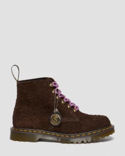 Dr. Martens Last Chance Styles|Last Chance Styles*101 Made in England Hardware Suede Ankle Boots in DARK BROWN