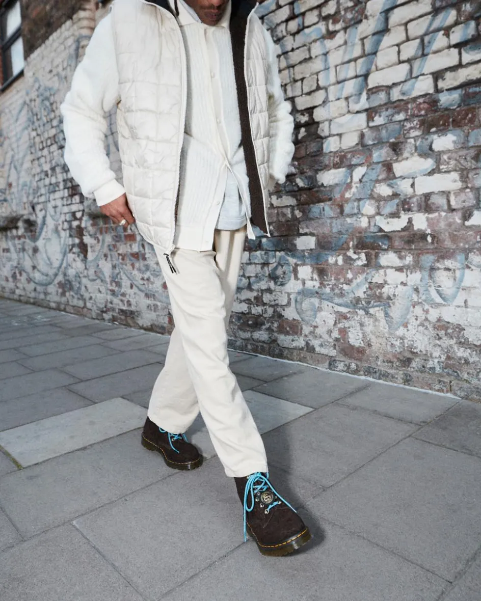 Dr. Martens Last Chance Styles|Last Chance Styles*101 Made in England Hardware Suede Ankle Boots in DARK BROWN