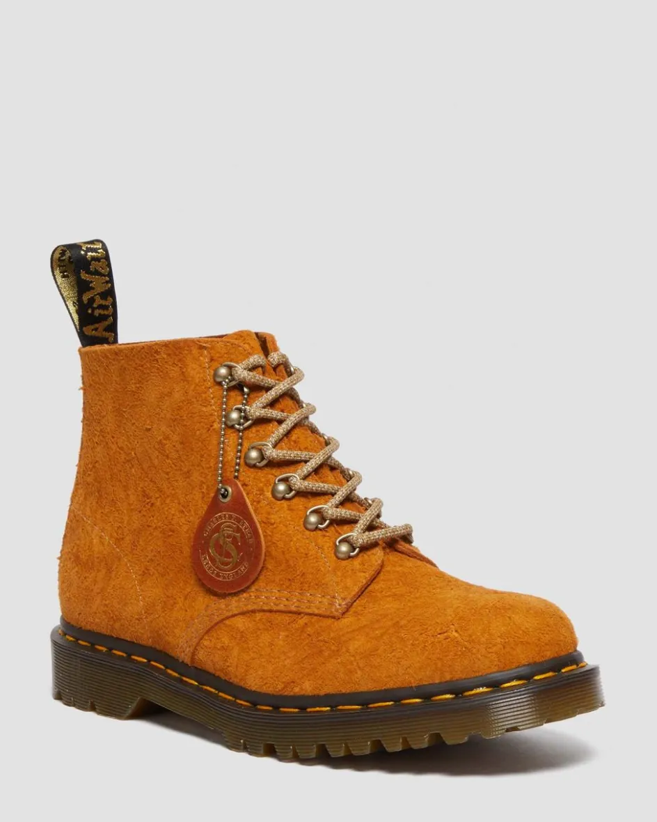 Dr. Martens Last Chance Styles|Last Chance Styles*101 Made in England Hardware Suede Ankle Boots in BURNT YELLOW
