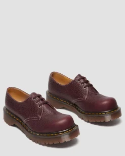 Dr. Martens Last Chance Styles|Last Chance Styles*1461 Made In England Soft Boa Embossed Leather Bump Toe Shoes in RICH BURGUNDY