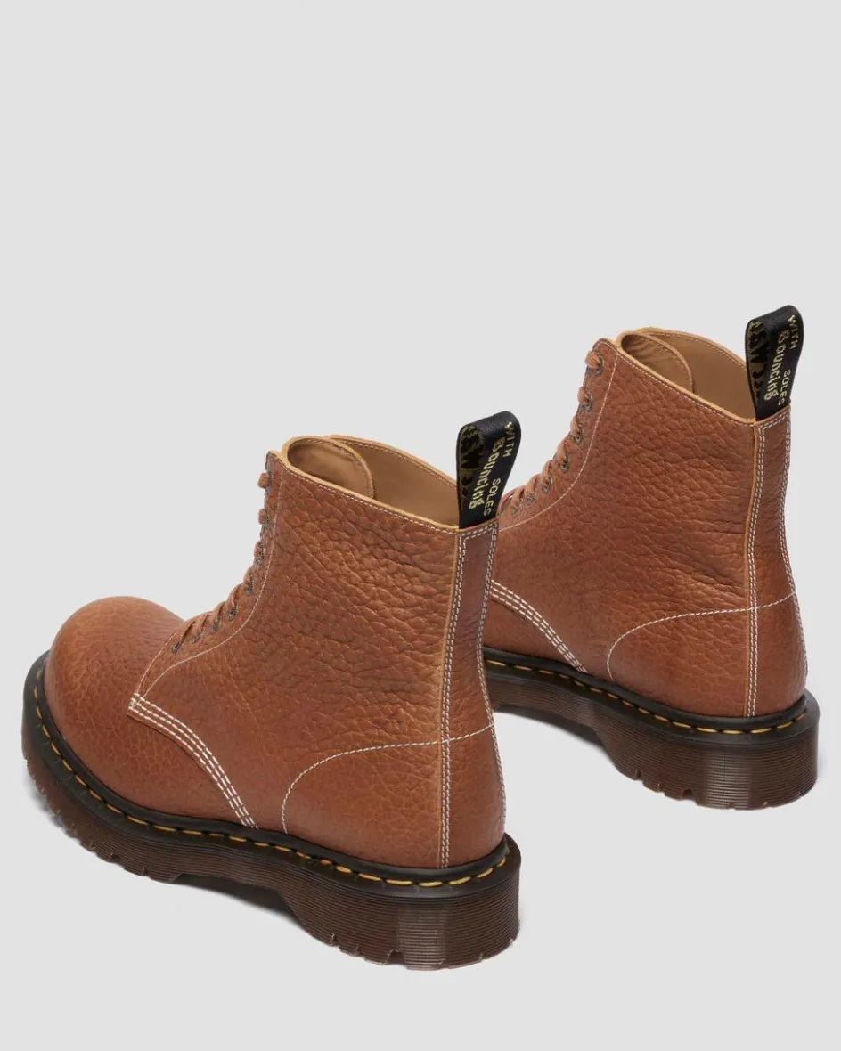 Dr. Martens Last Chance Styles|Last Chance Styles*1460 Made In England Soft Boa Embossed Leather Bump Toe Boots in DESERT TAN