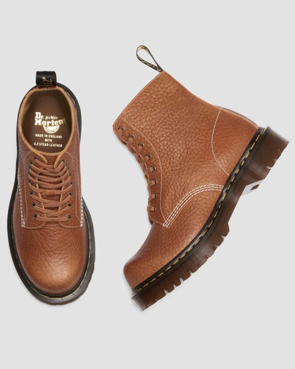 Dr. Martens Last Chance Styles|Last Chance Styles*1460 Made In England Soft Boa Embossed Leather Bump Toe Boots in DESERT TAN