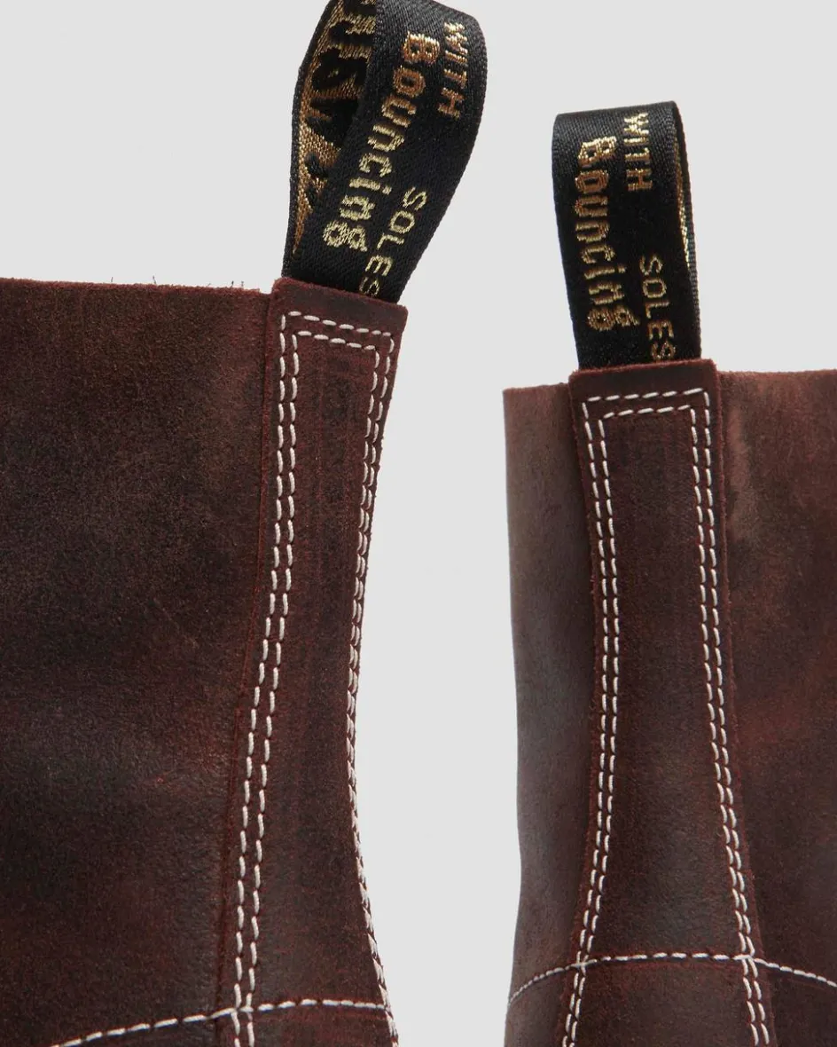 Dr. Martens Last Chance Styles*1460 Made in England Wax Commander Lace Up Boots in Brown Brown — Wax Commander