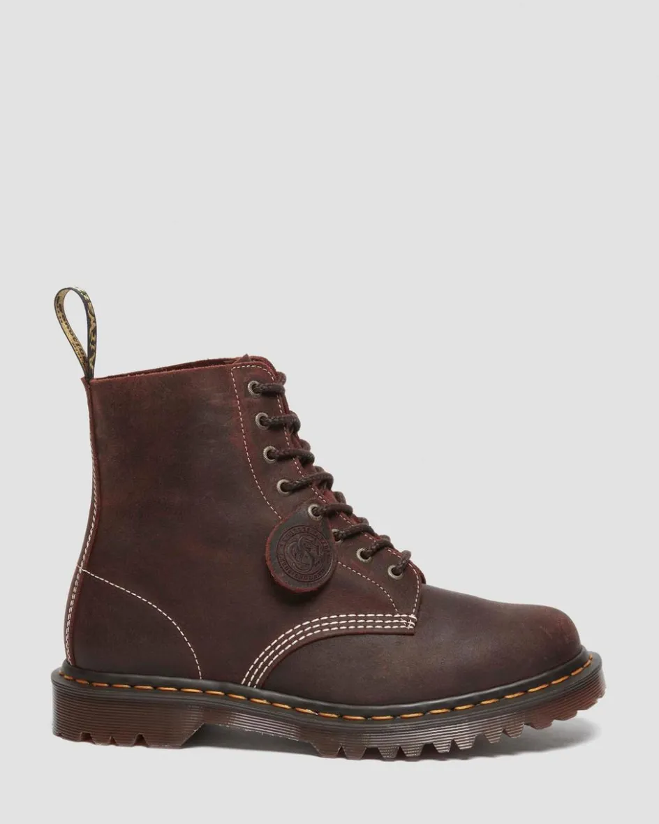 Dr. Martens Last Chance Styles*1460 Made in England Wax Commander Lace Up Boots in Brown Brown — Wax Commander