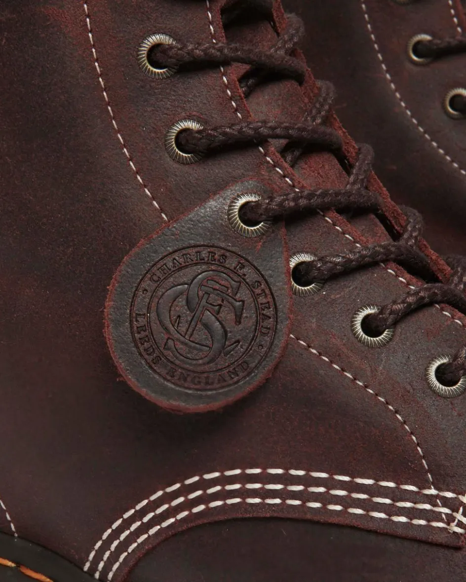 Dr. Martens Last Chance Styles*1460 Made in England Wax Commander Lace Up Boots in Brown Brown — Wax Commander