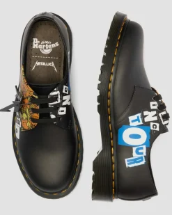 Dr. Martens Shoes|New And Featured*1461 Metallica Shoes in White WHITE+MULTI — Backhand+Metallica Damage Tour Print