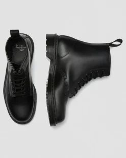 Dr. Martens Originals|New And Featured*1460 Mono Smooth Leather Lace Up Boots in Black Black — Smooth Leather