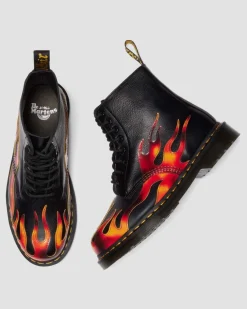 Dr. Martens Last Chance Styles|Last Chance Styles*1460 PASCAL in Black BLACK+VIBRANT RED+DMS YELLOW