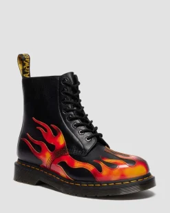 Dr. Martens Last Chance Styles|Last Chance Styles*1460 PASCAL in Black BLACK+VIBRANT RED+DMS YELLOW