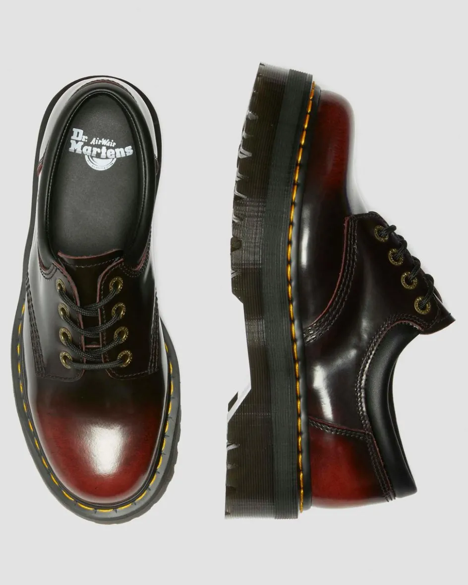Dr. Martens Originals|Shoes*8053 Quad Arcadia Leather Platform Shoes in Cherry Red Arcadia Cherry Red Arcadia — Arcadia