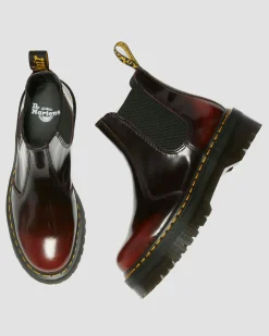 Dr. Martens Last Chance Styles*2976 Quad Arcadia Leather Platform Chelsea Boots in Cherry Red Arcadia Cherry Red Arcadia — Arcadia