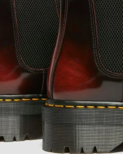 Dr. Martens Last Chance Styles*2976 Quad Arcadia Leather Platform Chelsea Boots in Cherry Red Arcadia Cherry Red Arcadia — Arcadia