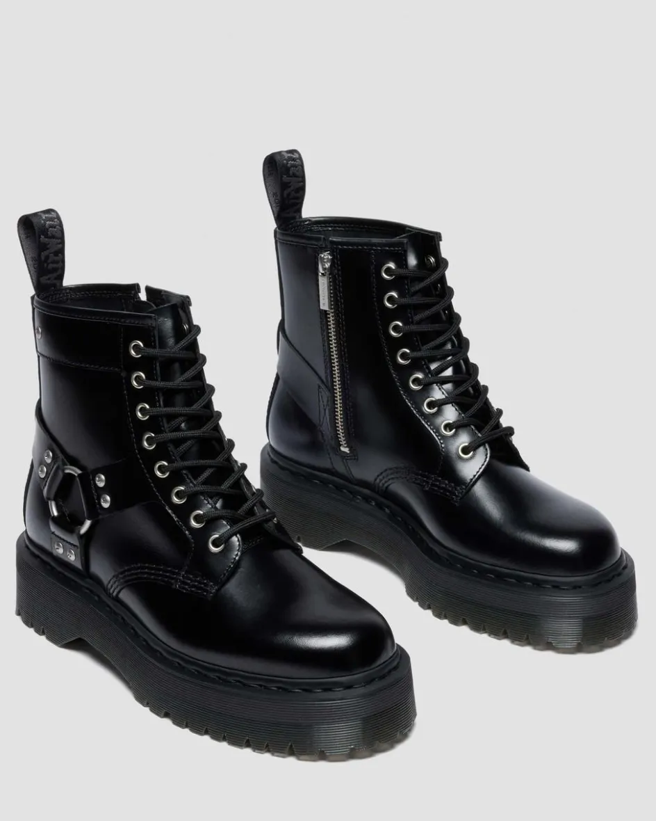 Dr. Martens Last Chance Styles|Last Chance Styles*1460 Quad Harness in Black Black — Analine