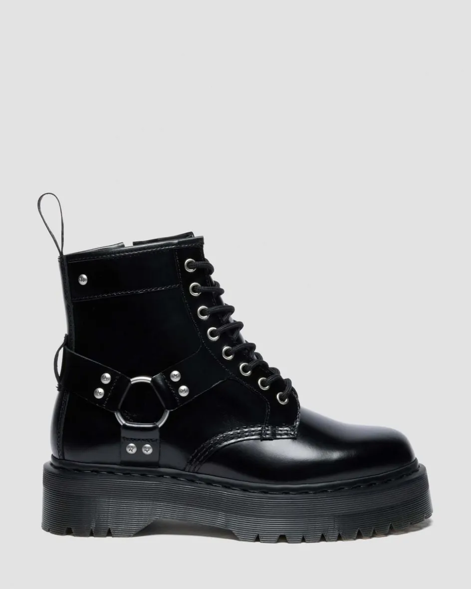 Dr. Martens Last Chance Styles|Last Chance Styles*1460 Quad Harness in Black Black — Analine