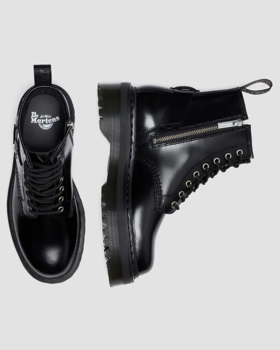 Dr. Martens Last Chance Styles|Last Chance Styles*1460 Quad Harness in Black Black — Analine