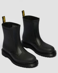 Dr. Martens New And Featured|Boots*1460 Rain Waterproof Boots in Black Pvc Black PVC — PVC