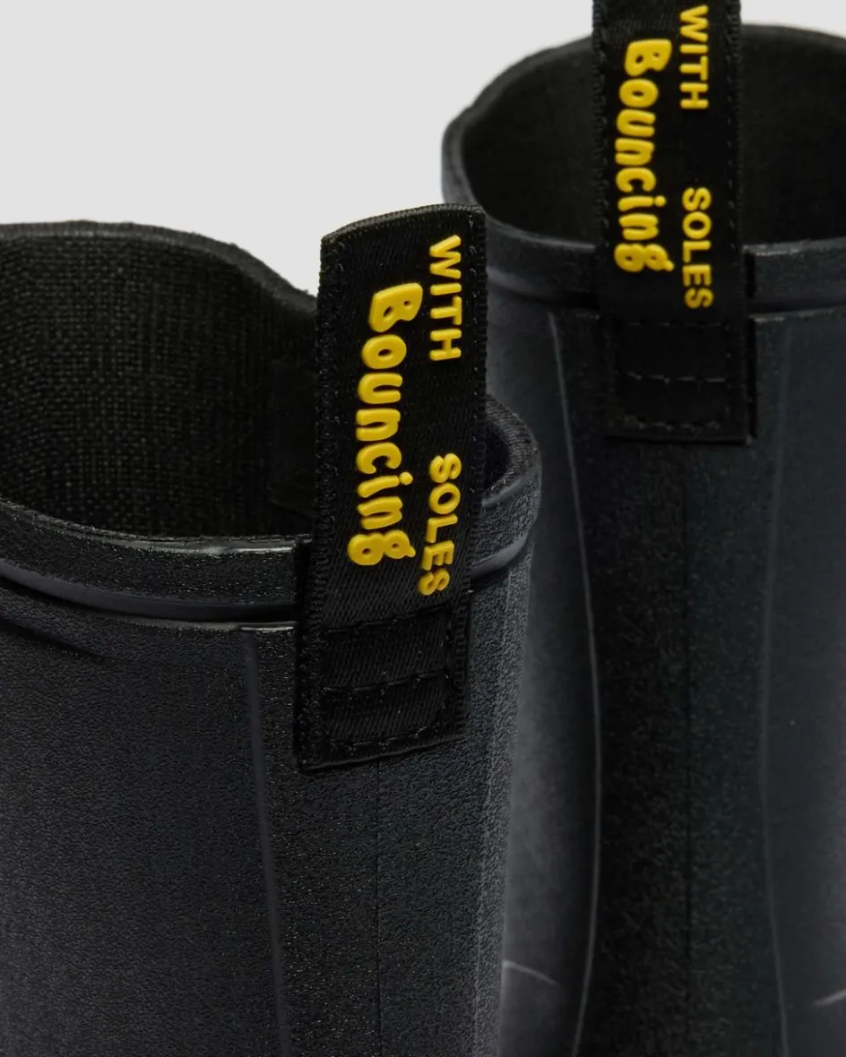 Dr. Martens New And Featured|Boots*1460 Rain Waterproof Boots in Black Pvc Black PVC — PVC