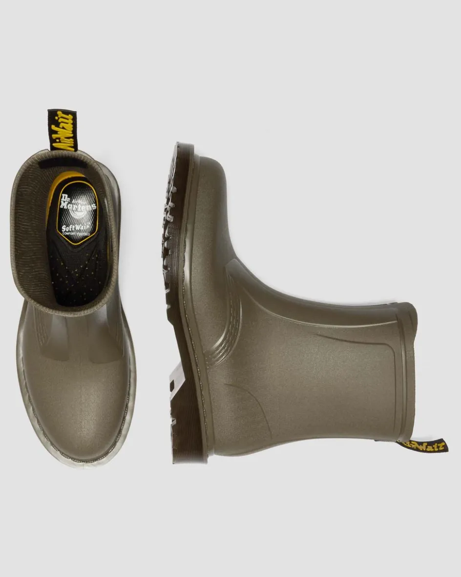 Dr. Martens Boots|Chelsea Boots*1460 Rain Waterproof Boots in Dms Olive DMS OLIVE — PVC