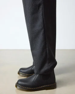 Dr. Martens Slip Resistant|Slip Resistant*2976 Slip Resistant Leather Chelsea Boots in Black Black — Industrial Full Grain