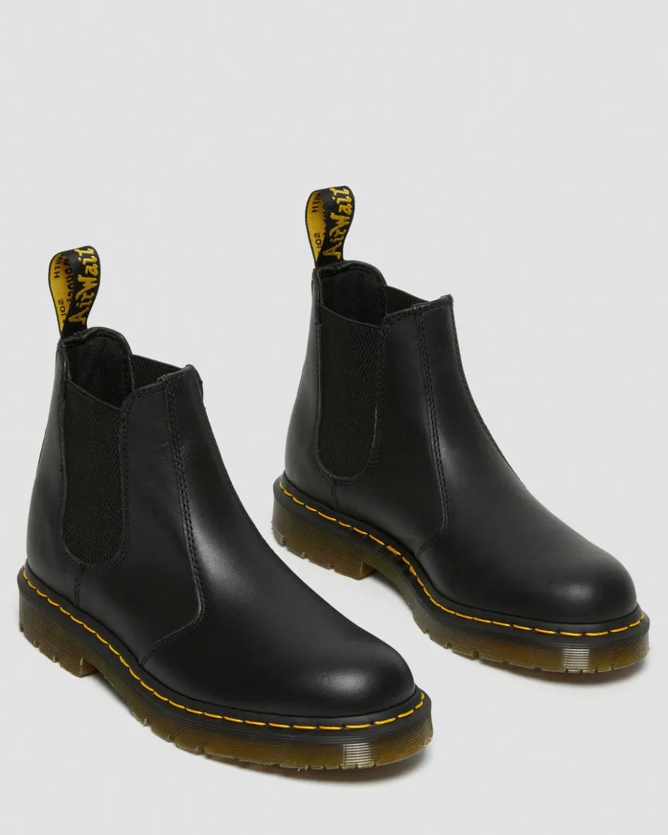 Dr. Martens Slip Resistant|Slip Resistant*2976 Slip Resistant Leather Chelsea Boots in Black Black — Industrial Full Grain