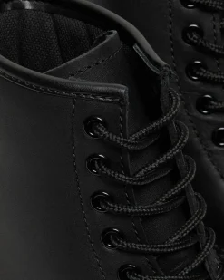 Dr. Martens Slip Resistant|Slip Resistant*1460 Slip Resistant Leather Lace Up Boots in Black Black — Industrial Full Grain