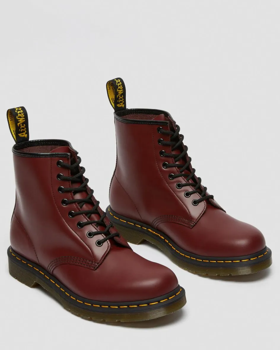 Dr. Martens Originals|New And Featured*1460 Smooth Leather Lace Up Boots in Cherry Red Cherry Red — Smooth Leather
