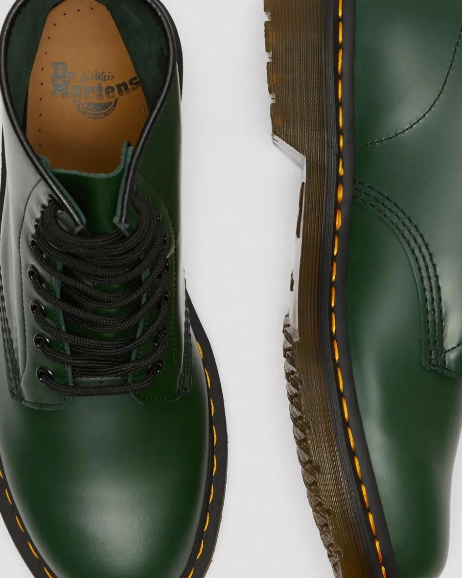 Dr. Martens Originals|Boots*1460 Smooth Leather Lace Up Boots in Green Green — Smooth Leather