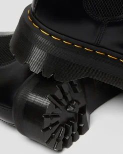 Dr. Martens New And Featured|Boots*2976 Smooth Leather Platform Chelsea Boots in Black Black — Polished Smooth