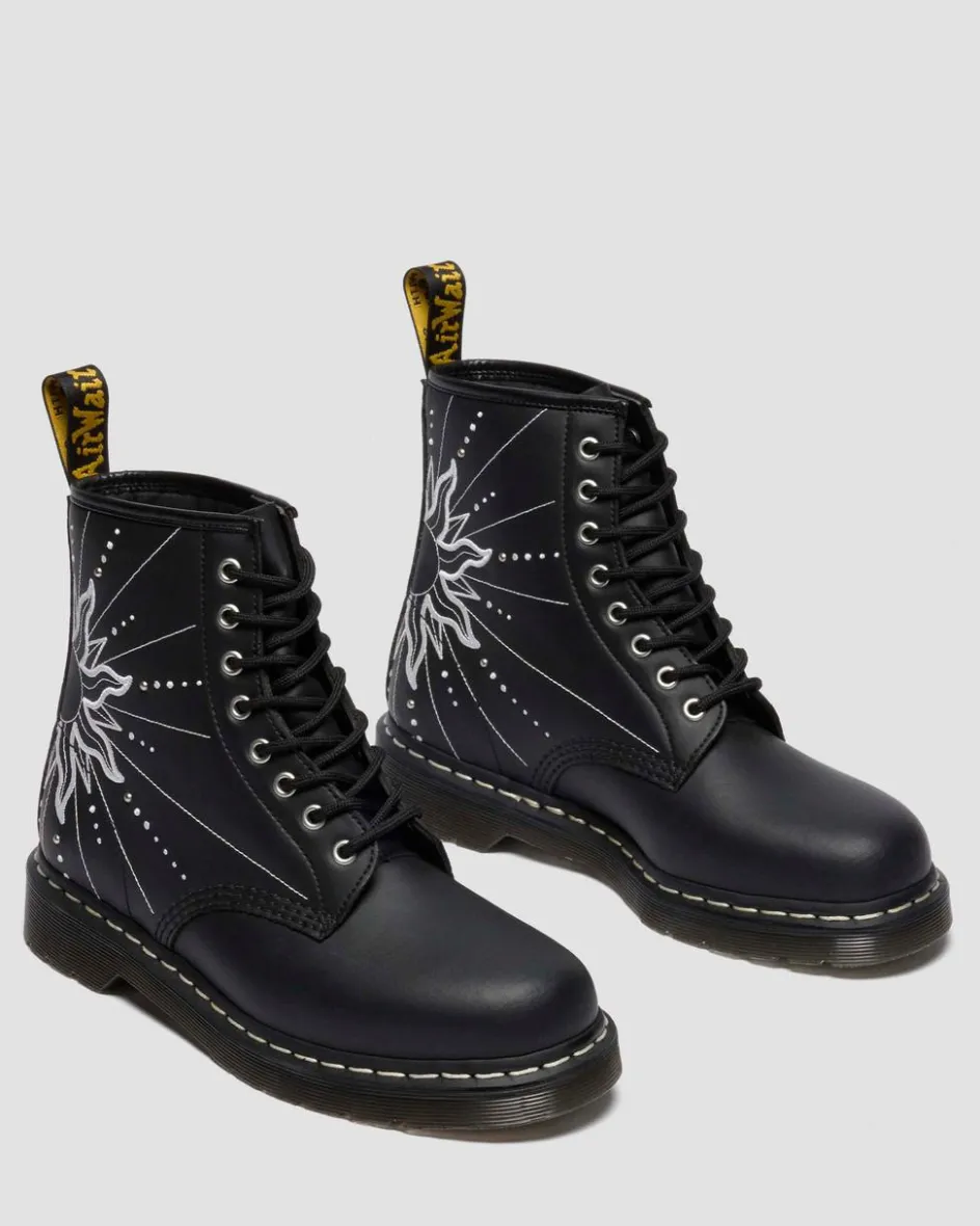 Dr. Martens Last Chance Styles|Last Chance Styles*1460 Solar Flare Reclaimed Leather Boots in Black Black — Genix Nappa